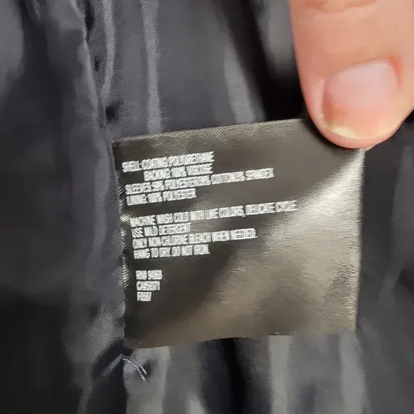 Bernardo Faux Leather Moto Biker Jacket Gray Asym Zip Buckle Hardware - Picture 9 of 10